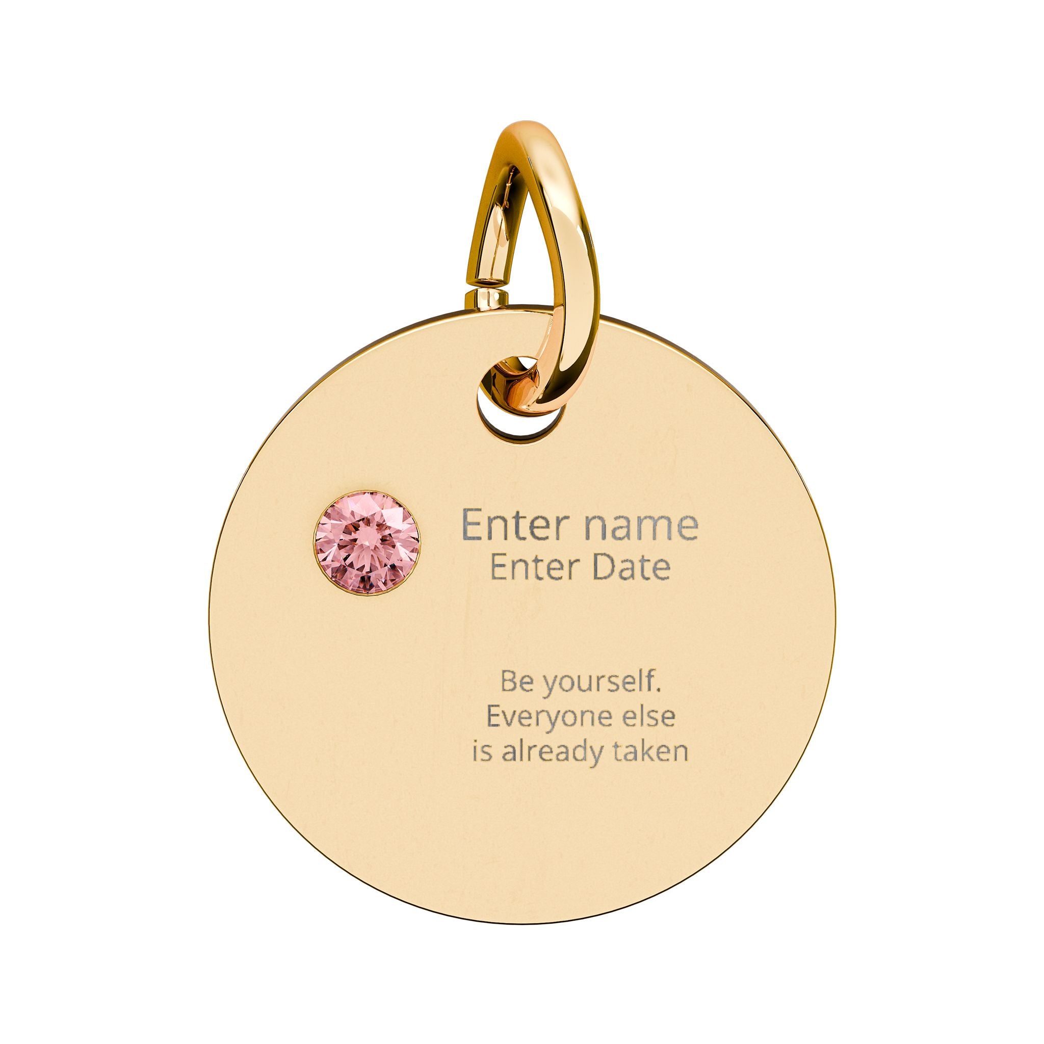PERSONALIZED Birthstone Circle Charm