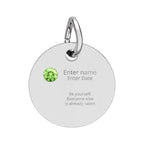 PERSONALIZED Birthstone Circle Charm