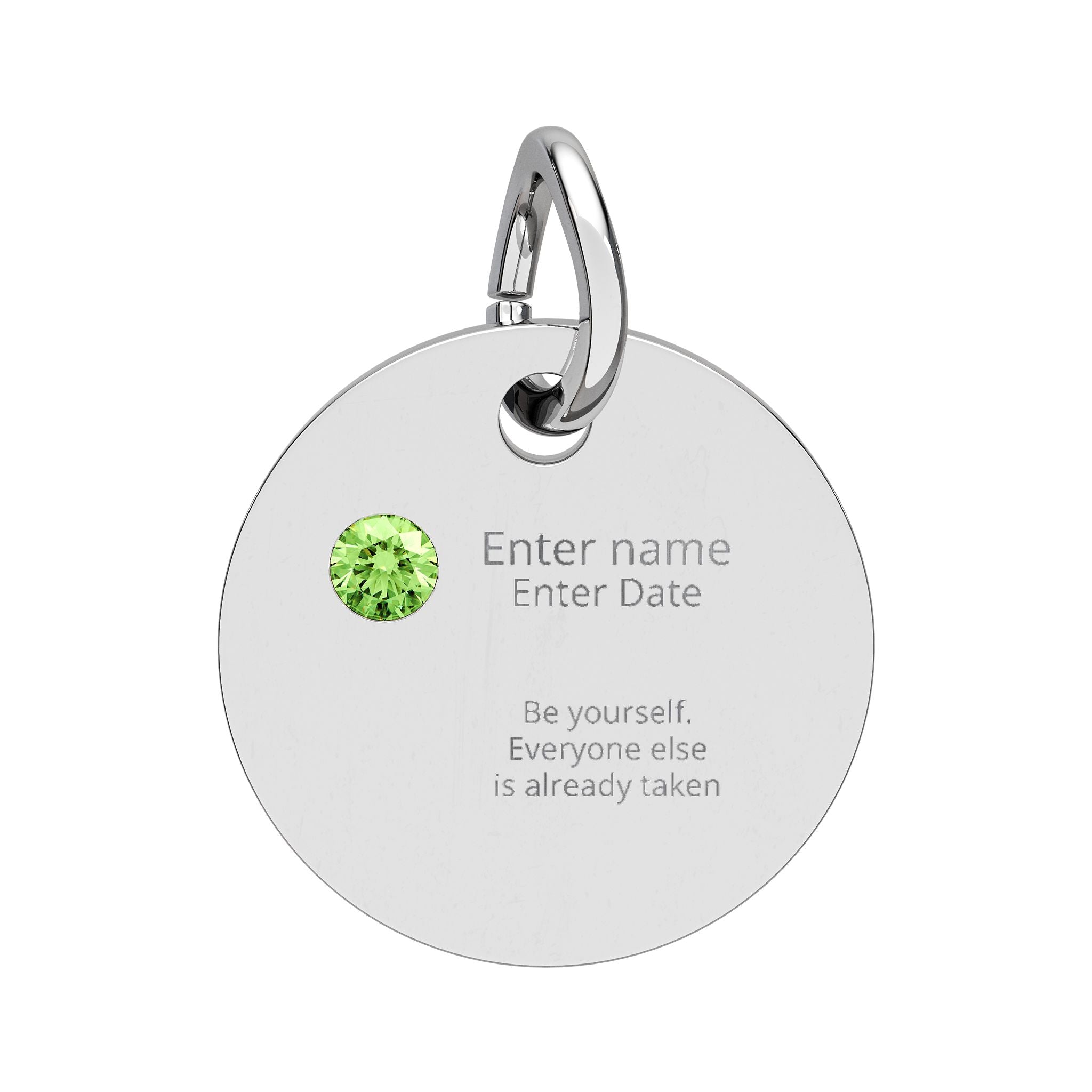 PERSONALIZED Birthstone Circle Charm