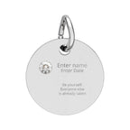 PERSONALIZED Birthstone Circle Charm