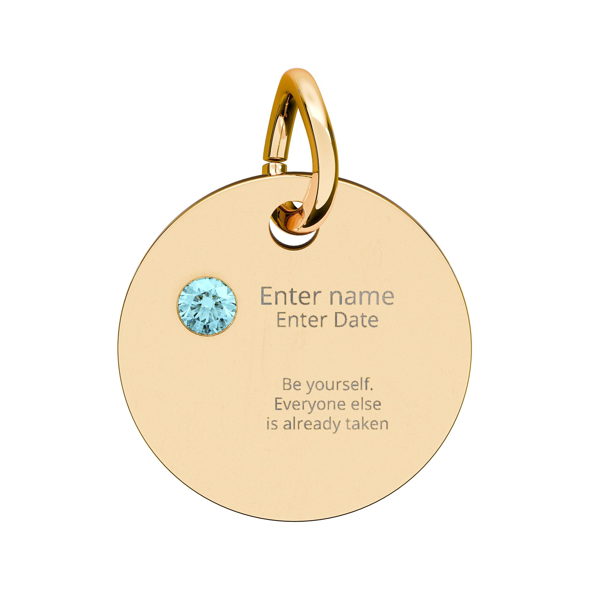 PERSONALIZED Birthstone Circle Charm