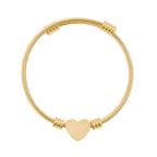 Heart Cuff Bracelet - Silver or Gold