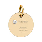 PERSONALIZED Birthstone Circle Charm
