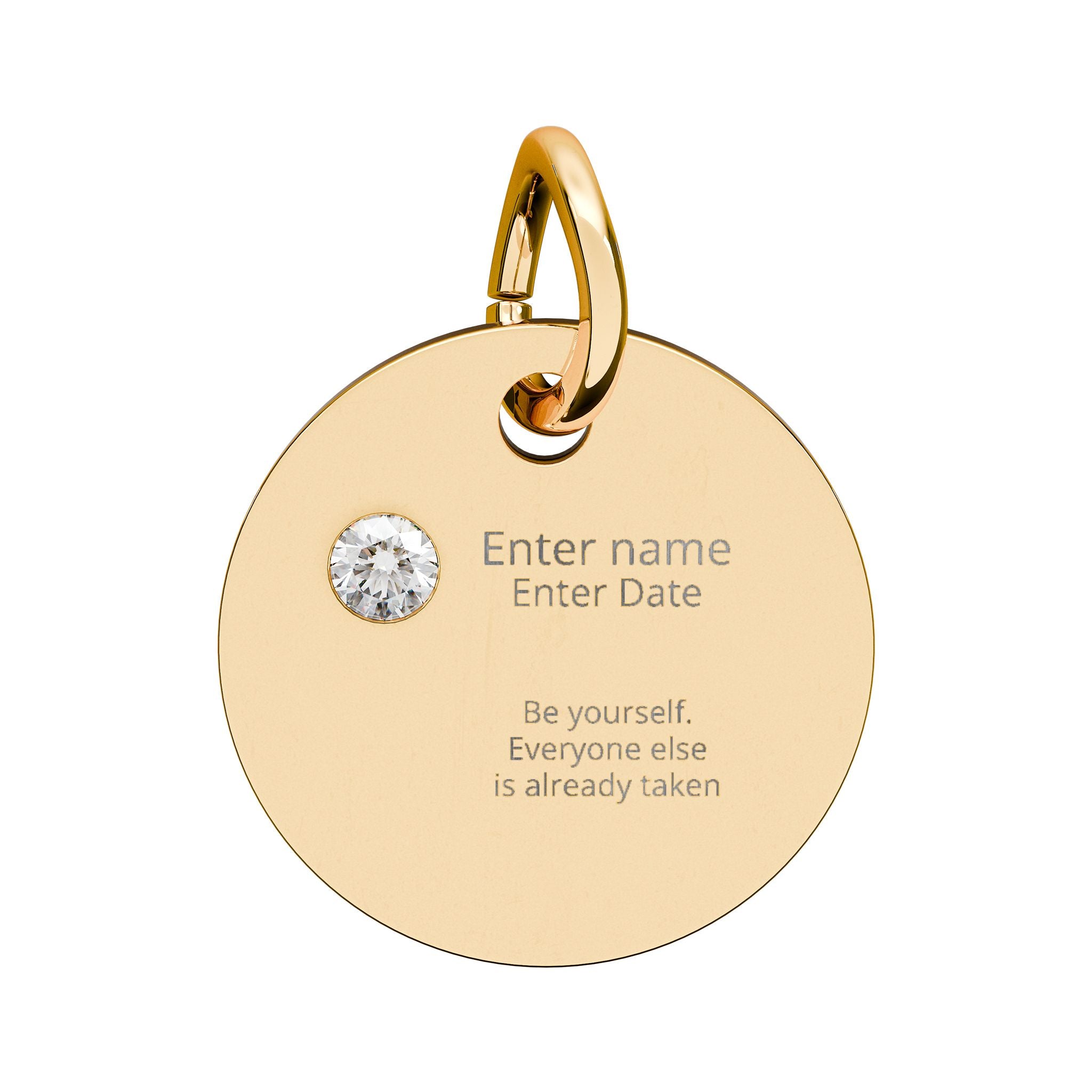PERSONALIZED Birthstone Circle Charm