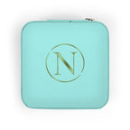 Small Handheld Jewelry Travel Case - Compact Organizer with Ring Rolls & Compartments