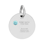 PERSONALIZED Birthstone Circle Charm