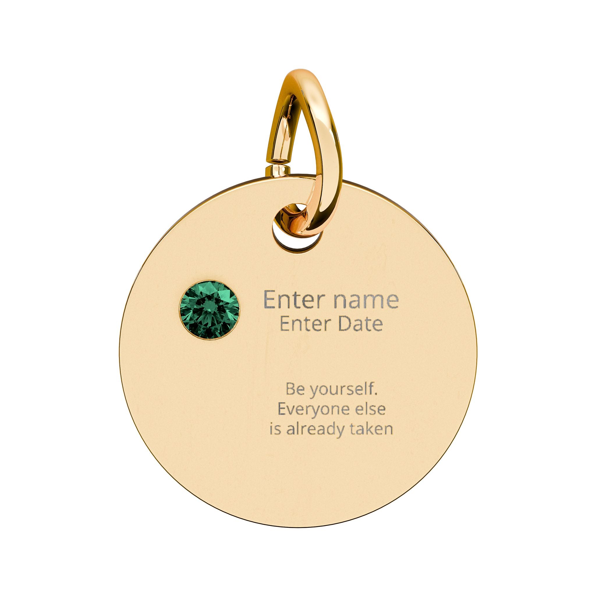 PERSONALIZED Birthstone Circle Charm