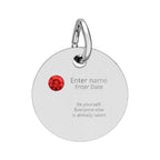 PERSONALIZED Birthstone Circle Charm