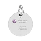PERSONALIZED Birthstone Circle Charm