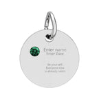 PERSONALIZED Birthstone Circle Charm