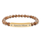 Natural Stone Bar Bracelet | Special Mum