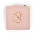 Small Handheld Jewelry Travel Case - Compact Organizer with Ring Rolls & Compartments