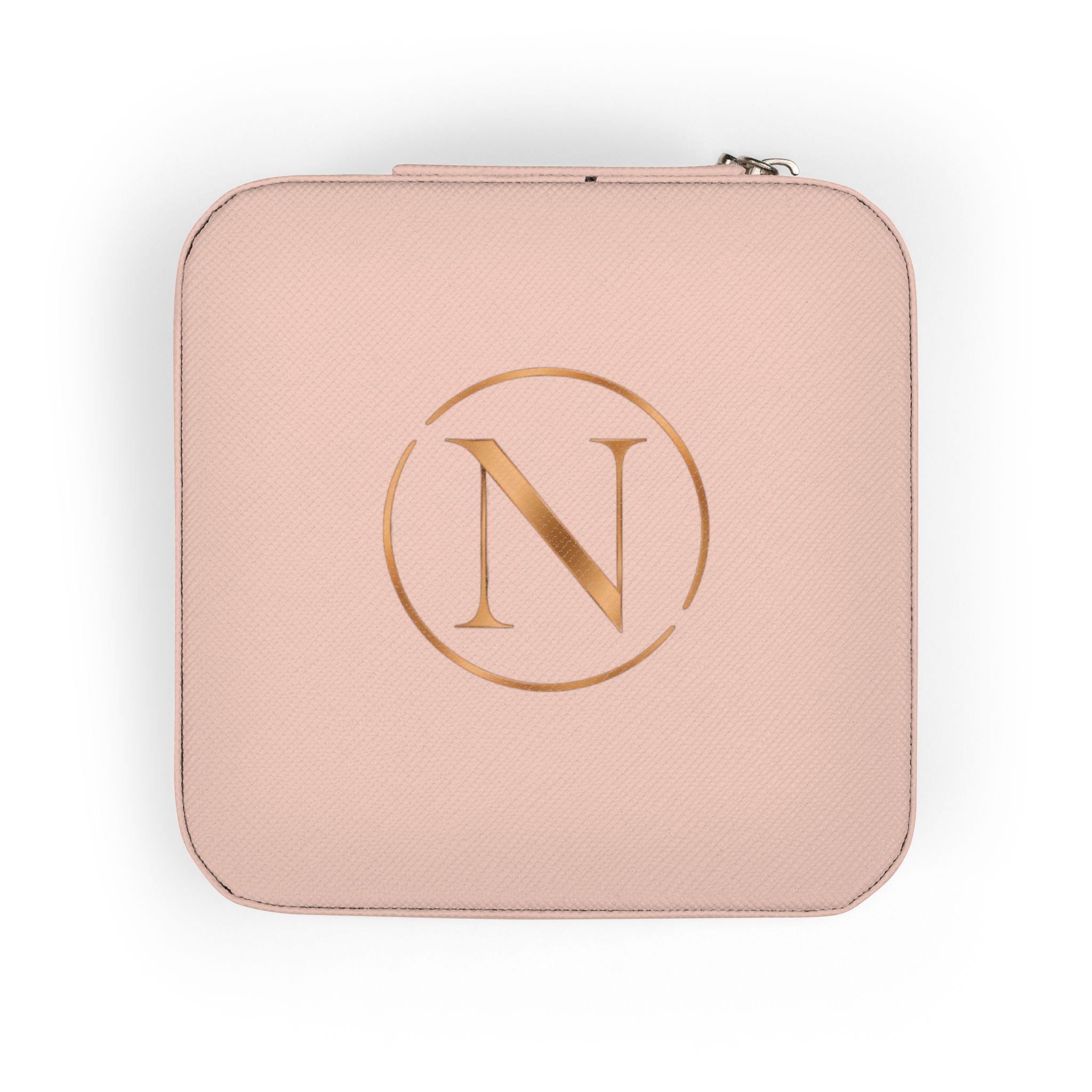 Small Handheld Jewelry Travel Case - Compact Organizer with Ring Rolls & Compartments