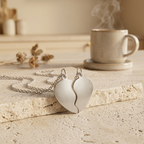 Break Apart Heart Necklace Set