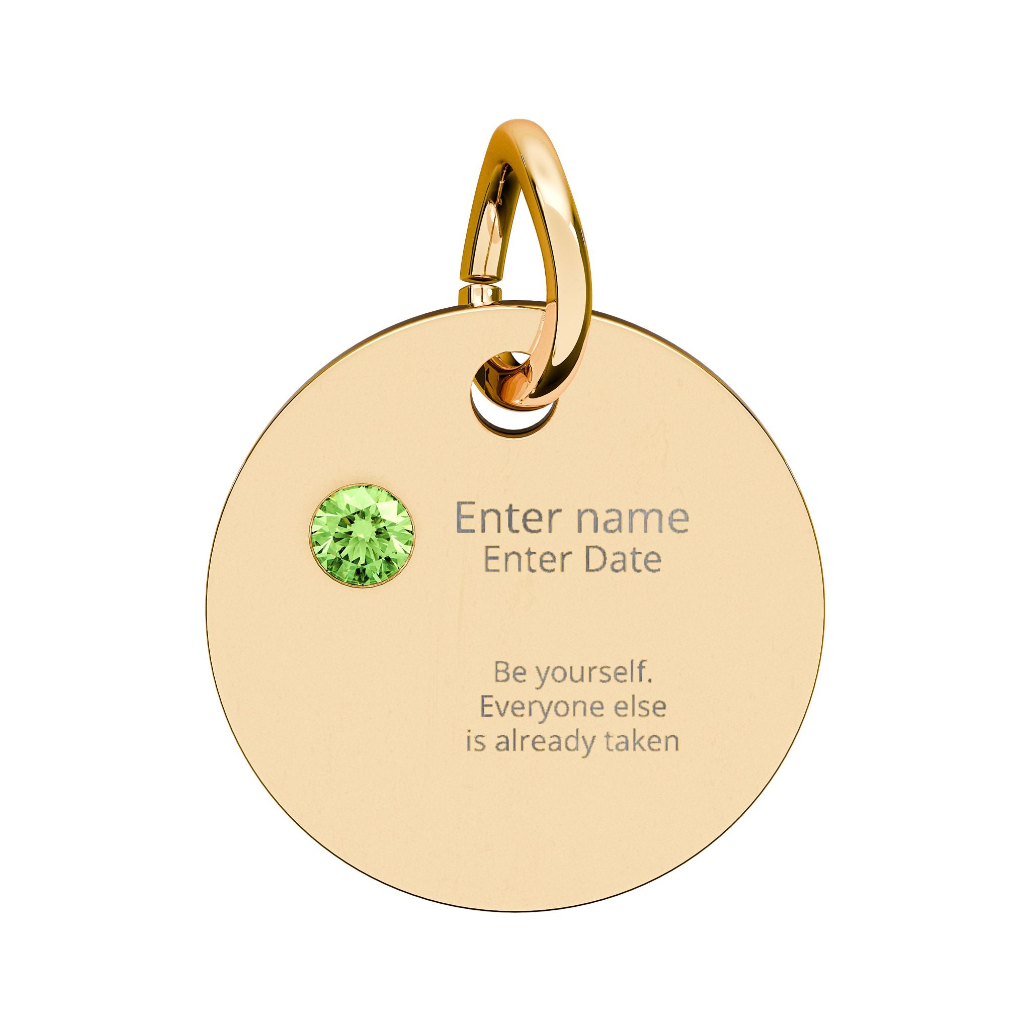 PERSONALIZED Birthstone Circle Charm