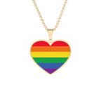 Rainbow Heart LGBTIQ Pendant