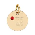PERSONALIZED Birthstone Circle Charm
