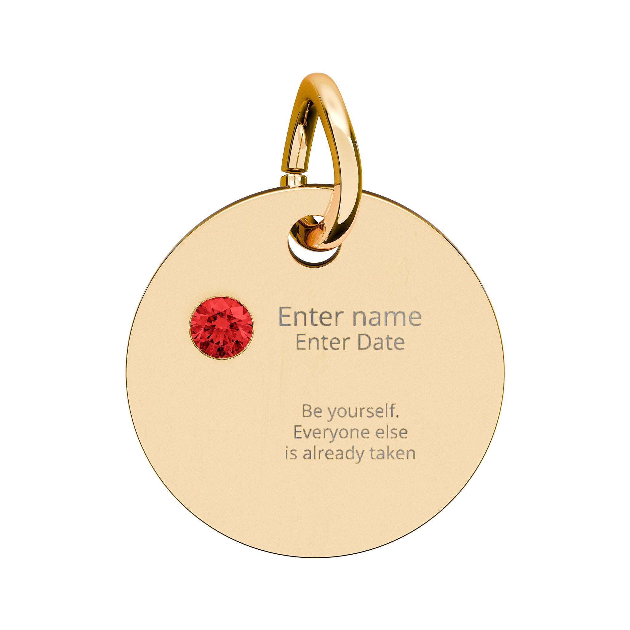 PERSONALIZED Birthstone Circle Charm