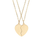 Break Apart Heart Necklace Set