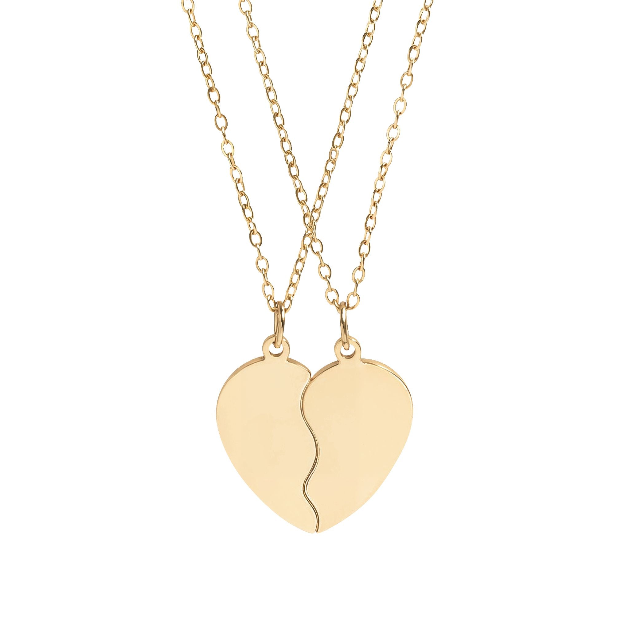 Break Apart Heart Necklace Set
