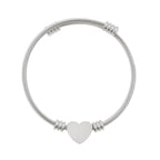 Heart Cuff Bracelet - Silver or Gold