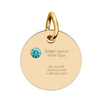 PERSONALIZED Birthstone Circle Charm