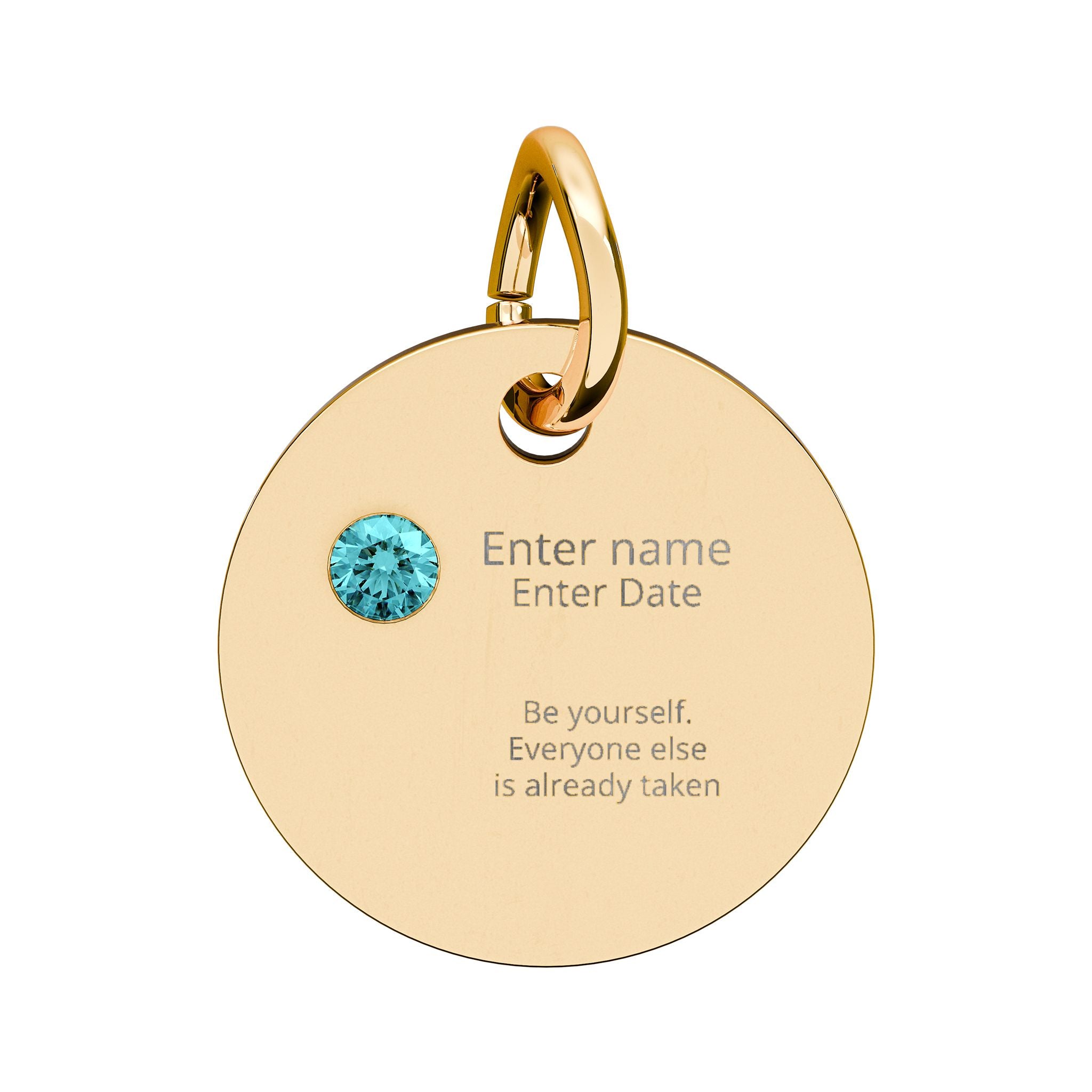 PERSONALIZED Birthstone Circle Charm