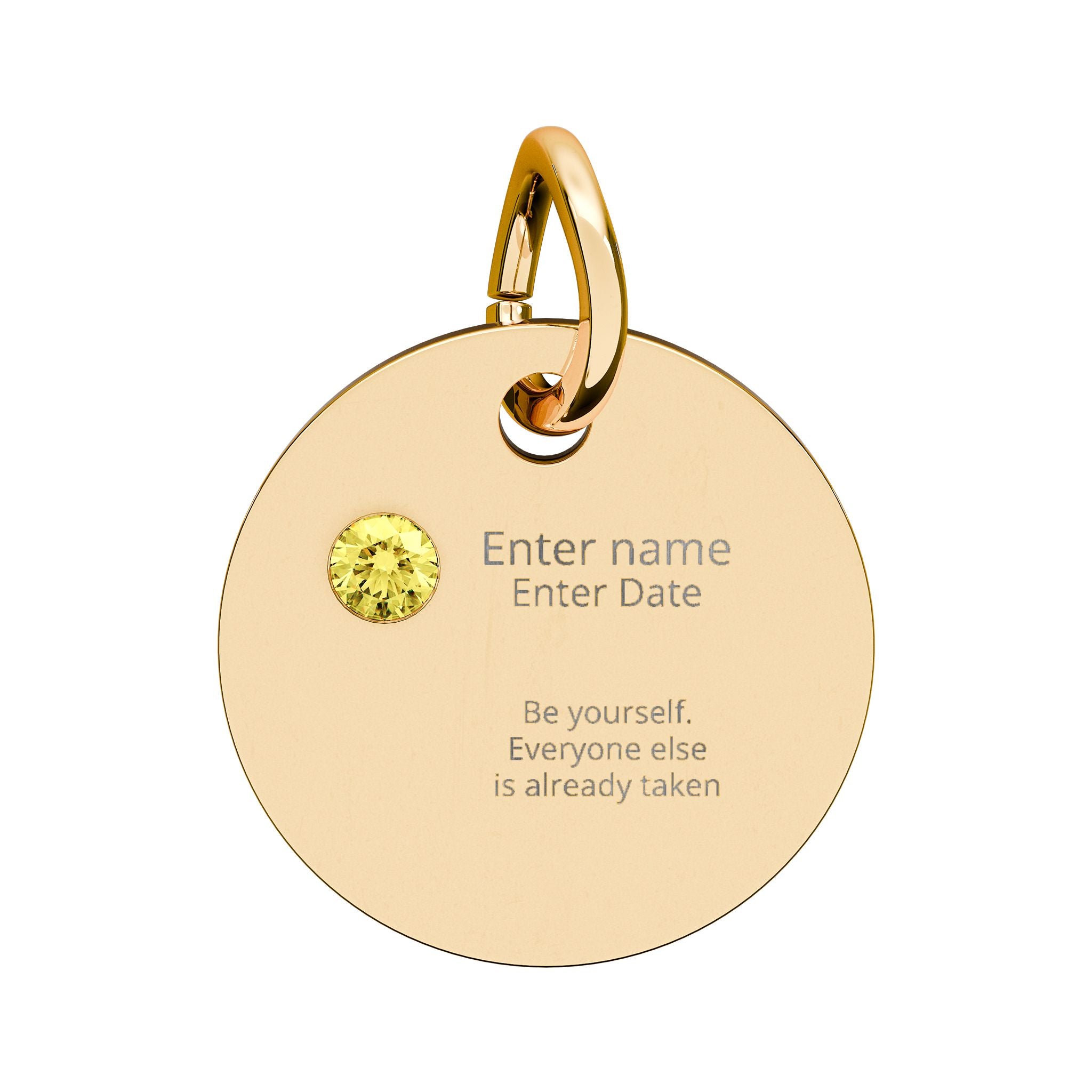 PERSONALIZED Birthstone Circle Charm
