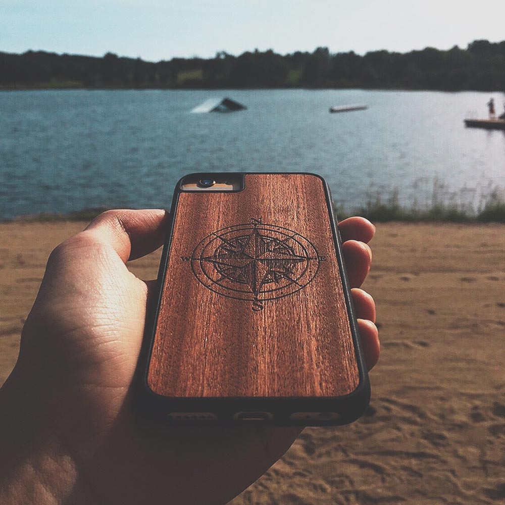 Compass on Wood