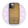 Lotus Flower on Oak Wood