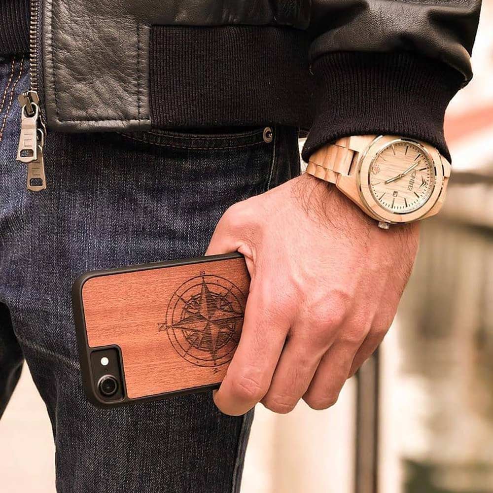 Compass on Wood